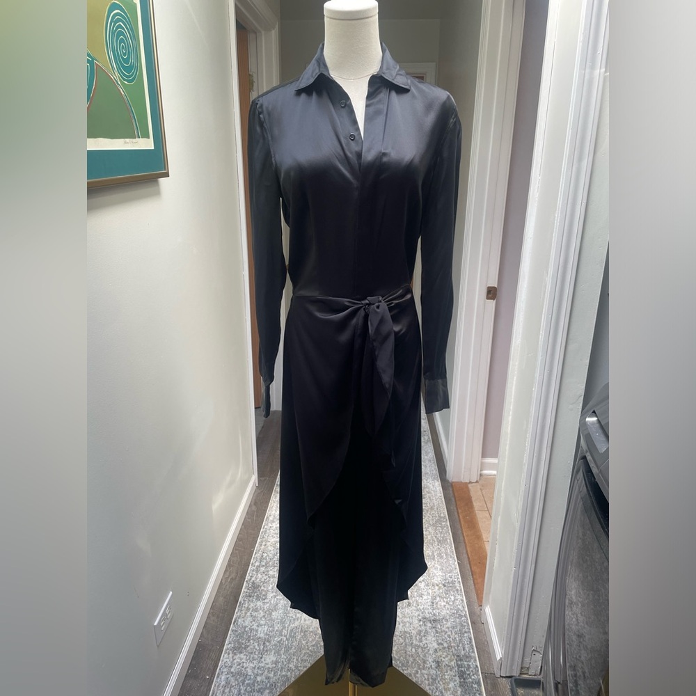 Ralph Lauren black silk pantsuit